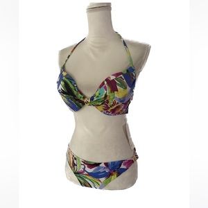 a.Che 2 pieces tropical bikini swimsuit